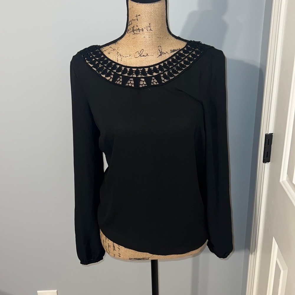 H&M size 6 black blouse